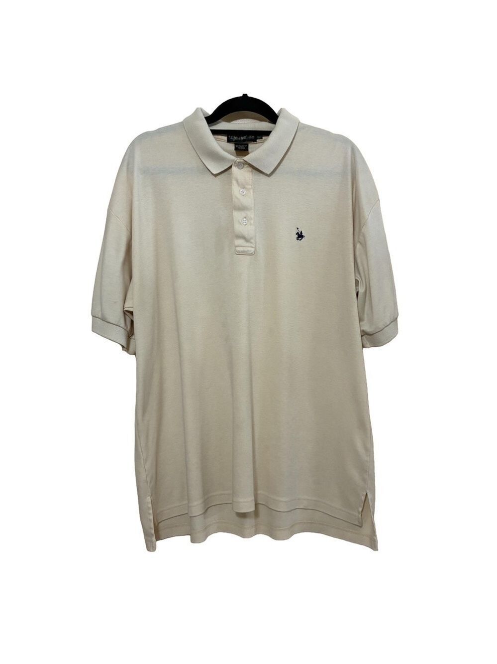 Vintage Knights Of The Round Table Short Sleeve Polo Mens L Yellow Golf Pullover
